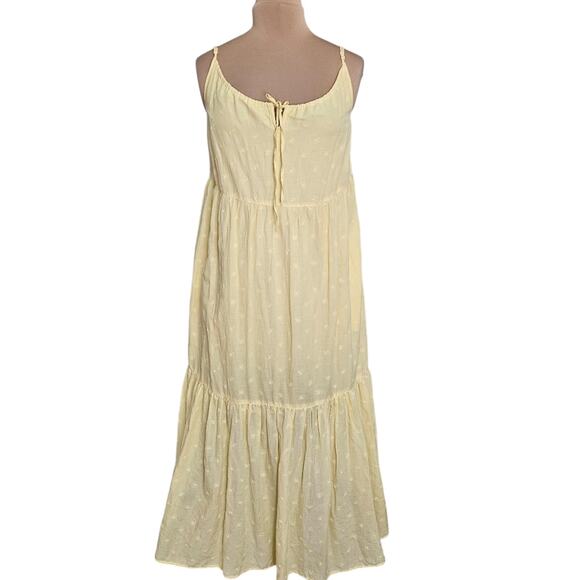 Old Navy Yellow Embroidered Maxi Dress Pockets Large Summer Sundress Y2K - Picture 1 of 11